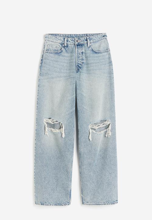 H&M - Curvy fit baggy low jeans - blue