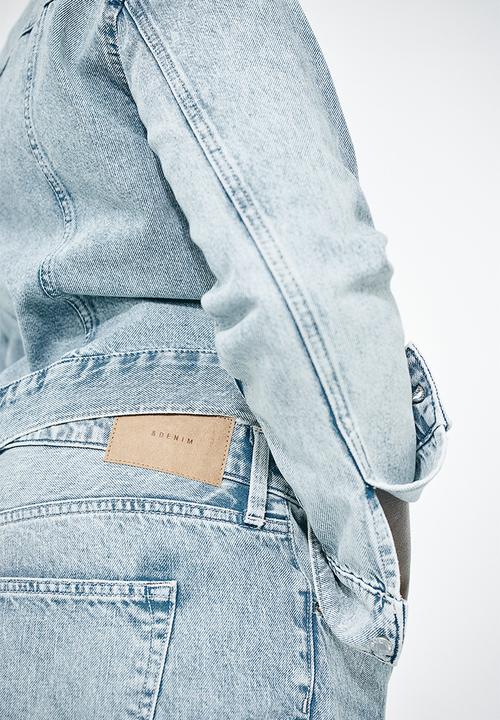 H&M - Curvy fit baggy low jeans - blue