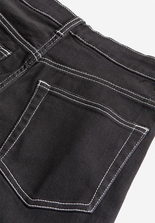 H&M - Wide twill trousers - black