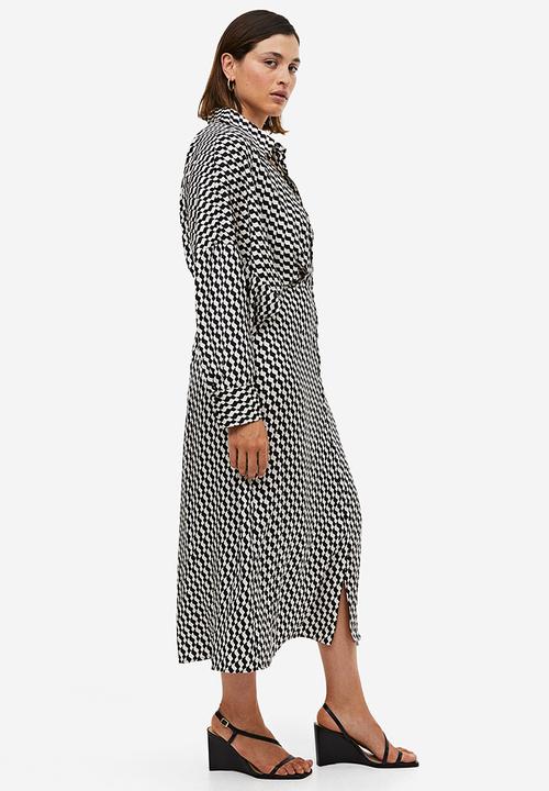 H&M - Shirt dress - black & white