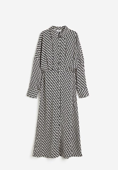 H&M - Shirt dress - black & white