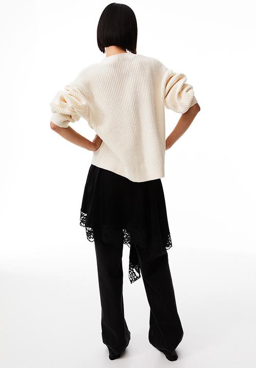H&M - Rib-knit cardigan - cream
