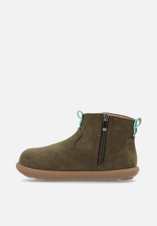Pop Candy - Faux suede ankle boots - olive green