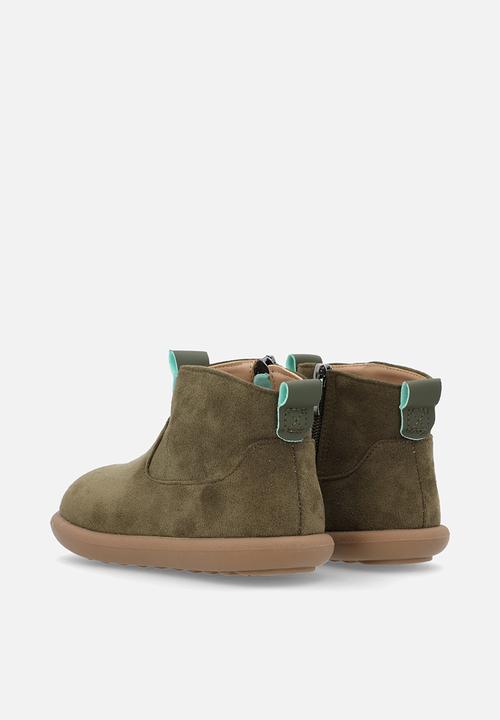 Pop Candy - Faux suede ankle boots - olive green
