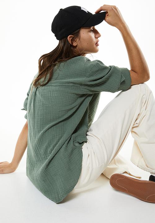 H&M - Cotton shirt - green