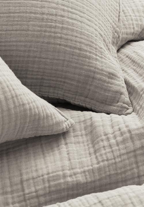 H&M - Muslin double/king duvet cover set - beige