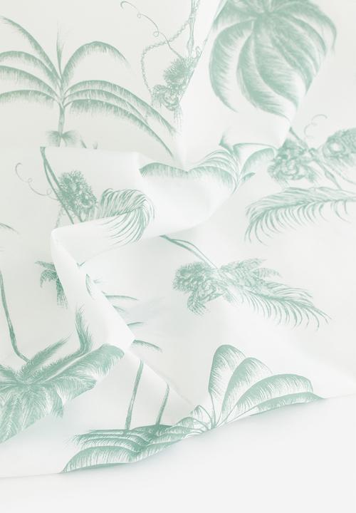 H&M - Printed shower curtain - green