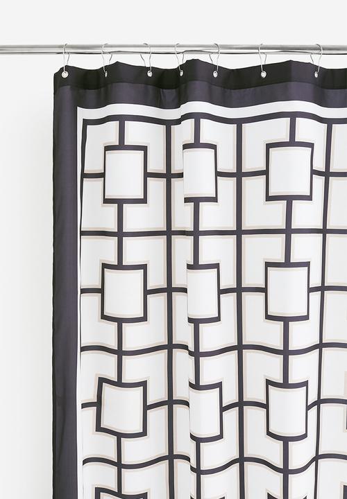 H&M - Patterned shower curtain - white