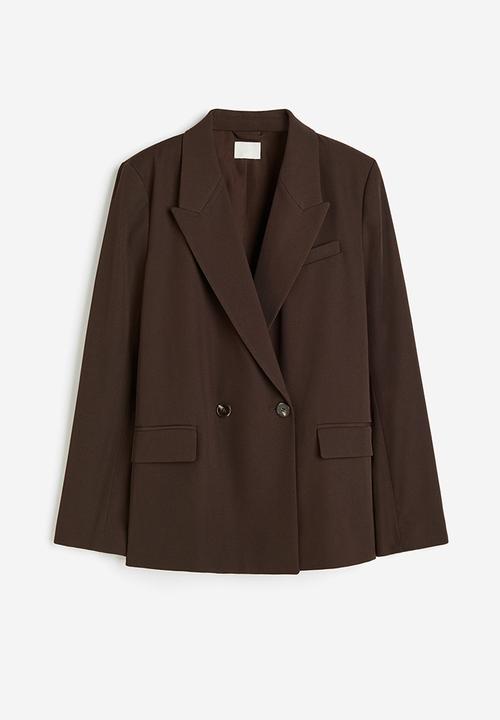 H&M - Double-breasted blazer - brown
