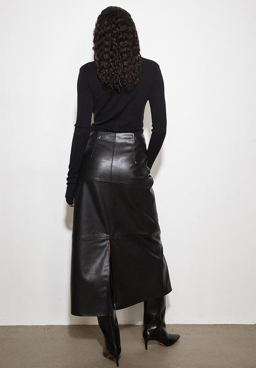 H&M - Coated skirt - black