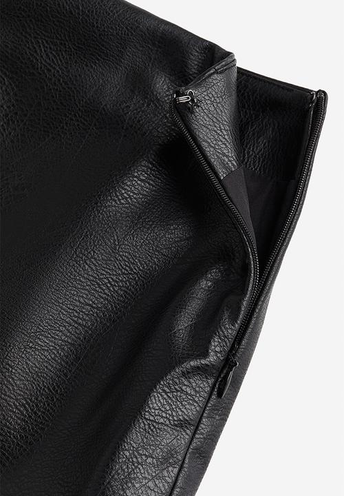 H&M - Coated skirt - black