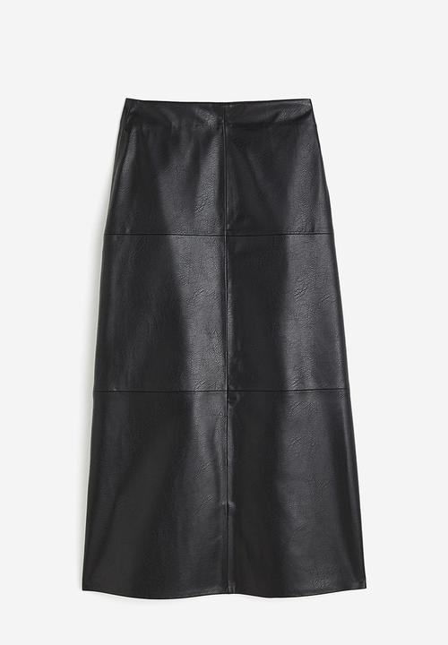 H&M - Coated skirt - black