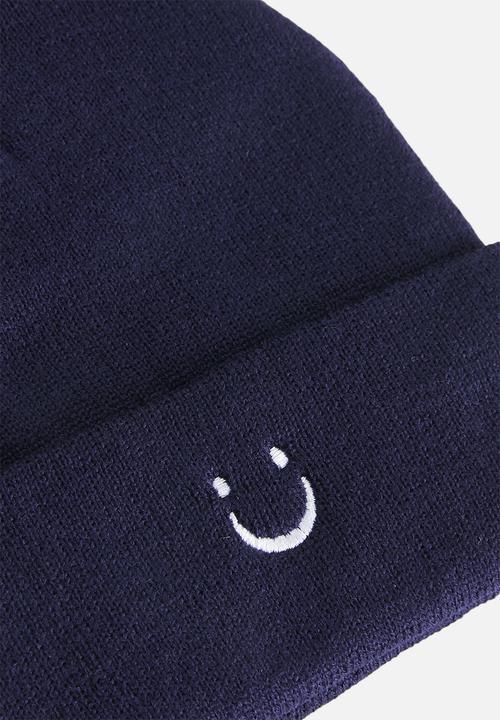 Pop Candy - Smiley print beanie - navy