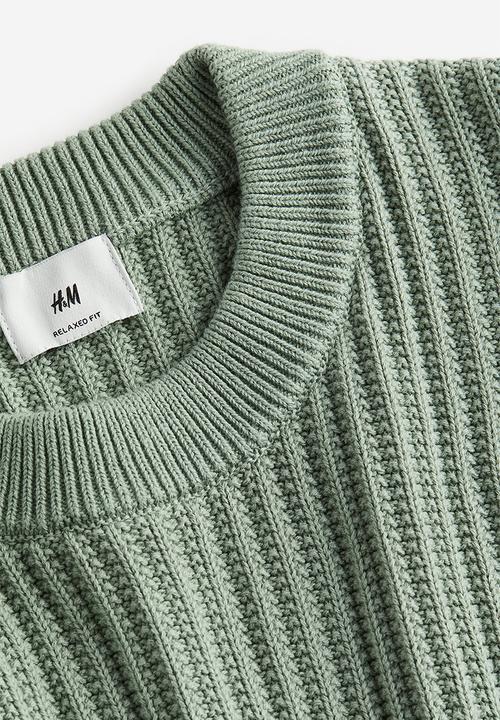 H&M - Loose fit rib-knit jumper - green