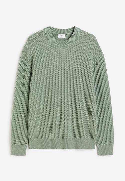 H&M - Loose fit rib-knit jumper - green