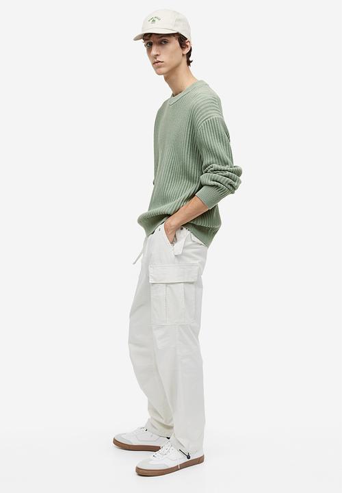 H&M - Loose fit rib-knit jumper - green