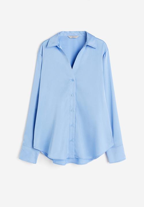 H&M - V-neck blouse - light blue