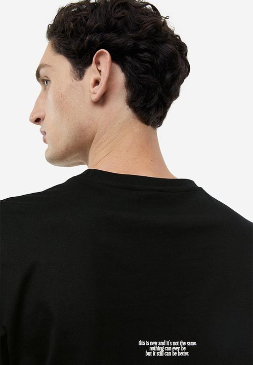 H&M - Relaxed fit printed T-shirt - Black Clouds