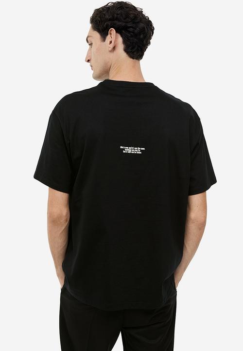 H&M - Relaxed fit printed T-shirt - Black Clouds
