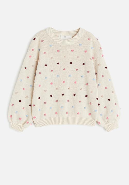 H&M - Textured-knit jumper - multi white