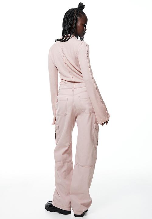 H&M - Twill cargo trousers - dusty pink
