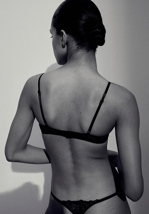 H&M - 3-Pack lace thong briefs - black