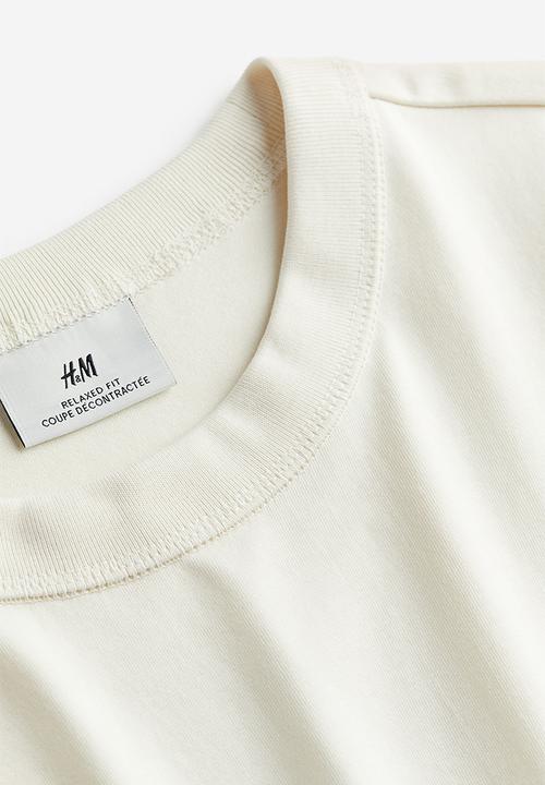 H&M - Coolmax® loose fit T-shirt - Cream Stones