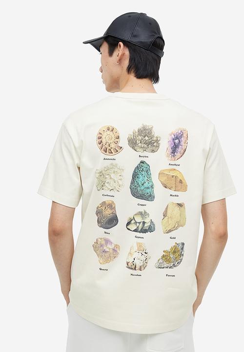 H&M - Coolmax® loose fit T-shirt - Cream Stones
