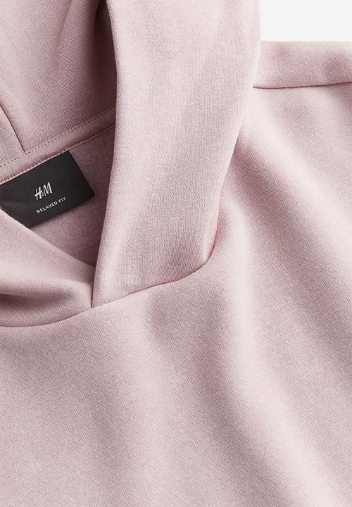 H&M - Loose fit printed hoodie - light pink 