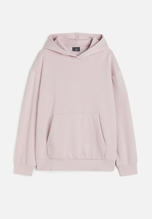 H&M - Loose fit printed hoodie - light pink 