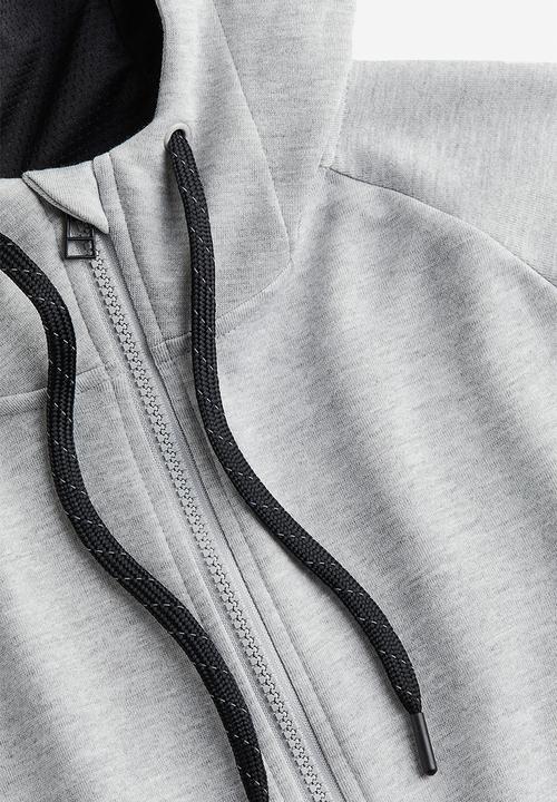 H&M - Drymove™ zip-through training tech hoodie - light grey marl
