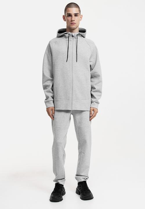 H&M - Drymove™ zip-through training tech hoodie - light grey marl
