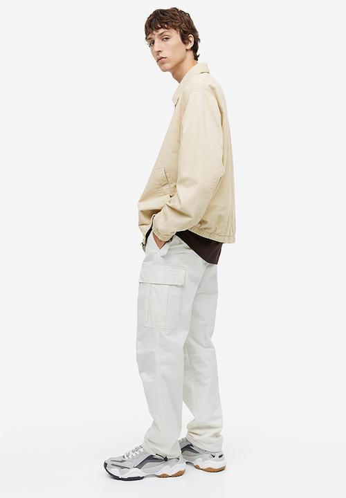H&M - Loose fit corduroy jacket - light beige 