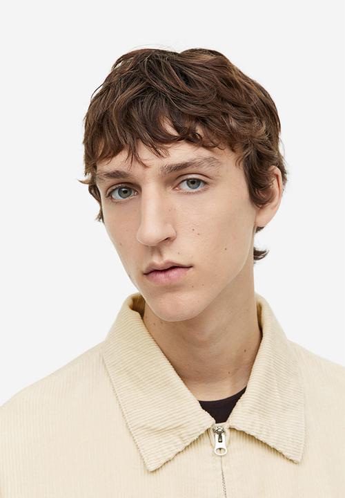 H&M - Loose fit corduroy jacket - light beige 