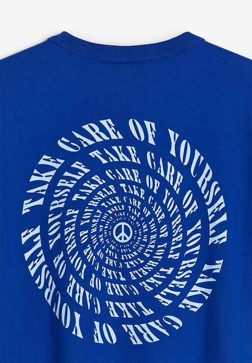 H&M - Coolmax® loose fit T-shirt - Blue Peace symbol