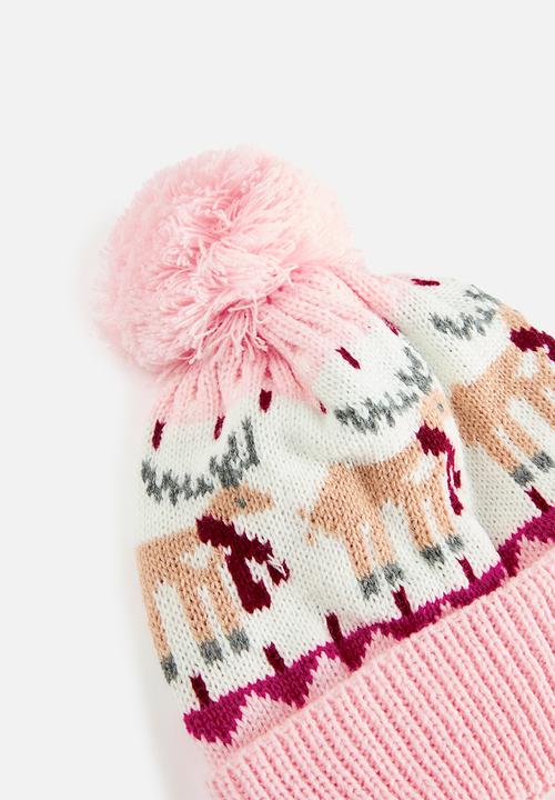 Pop Candy - Printed beanie and scarf set - multi