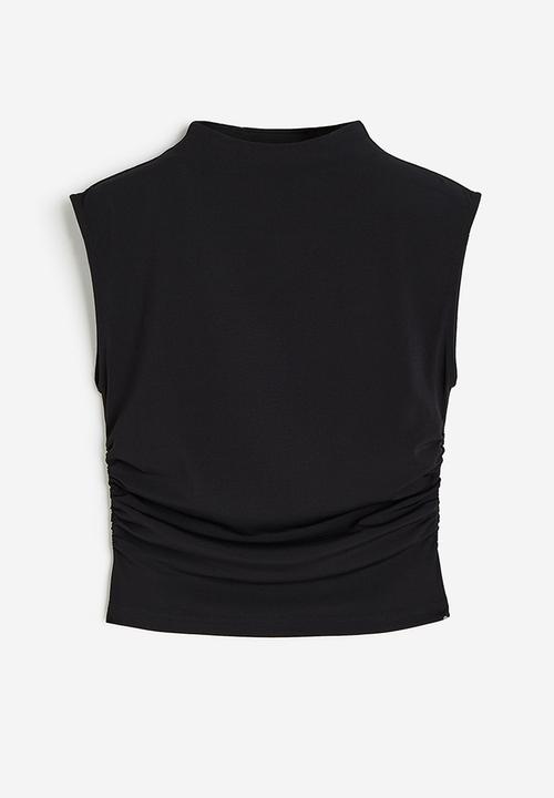 H&M - Cropped turtleneck top - black