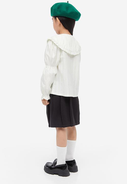 H&M - Collared poplin blouse - green
