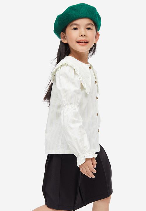 H&M - Collared poplin blouse - green