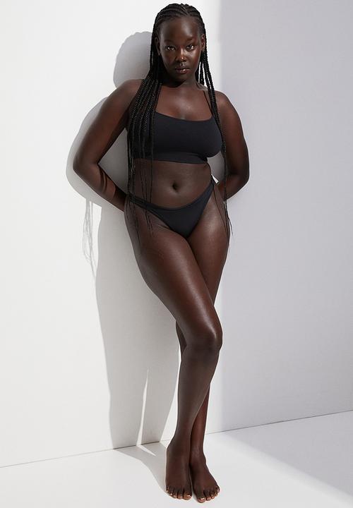 H&M - 3-pack microfibre thong briefs - black