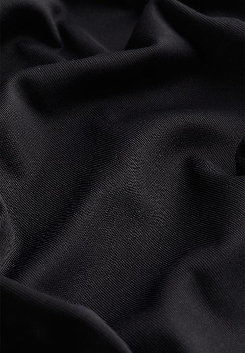 H&M - Godet-pleated jersey dress - black