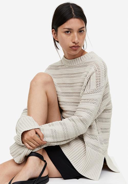 H&M - Hole-knit jumper - beige