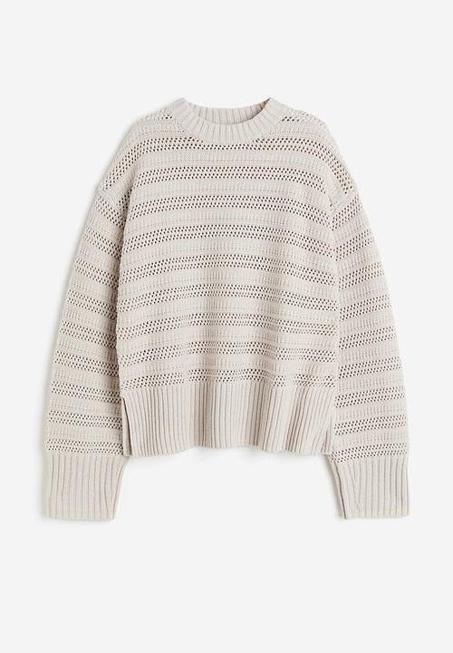 H&M - Hole-knit jumper - beige