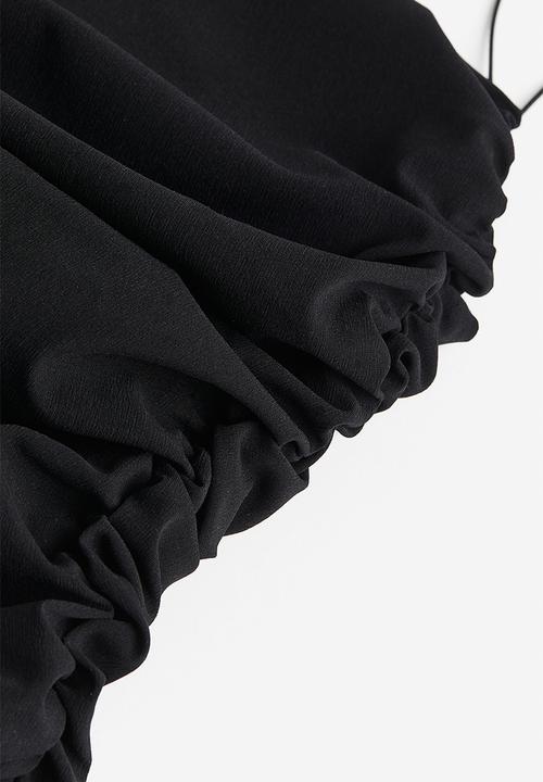 H&M - Draped bodycon dress - black