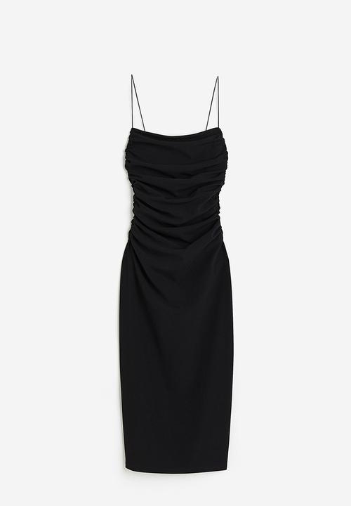 H&M - Draped bodycon dress - black