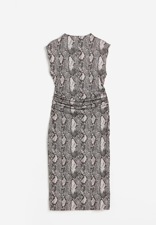 H&M - Gathered bodycon dress - beige