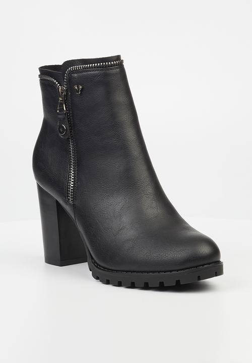 Butterfly Feet - June 4 block heel boot - black