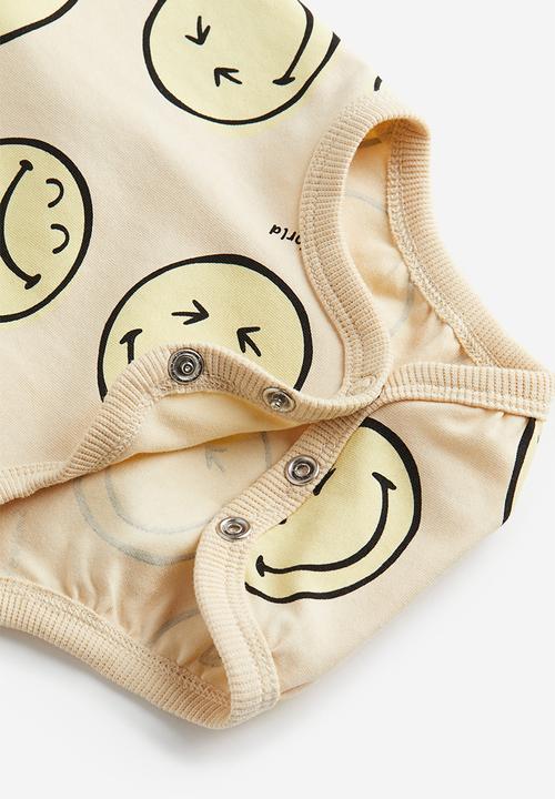H&M - 2-pack long-sleeved bodysuits - dark grey smileyworld®