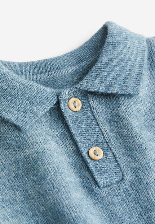H&M - Polo jumper - blue marl