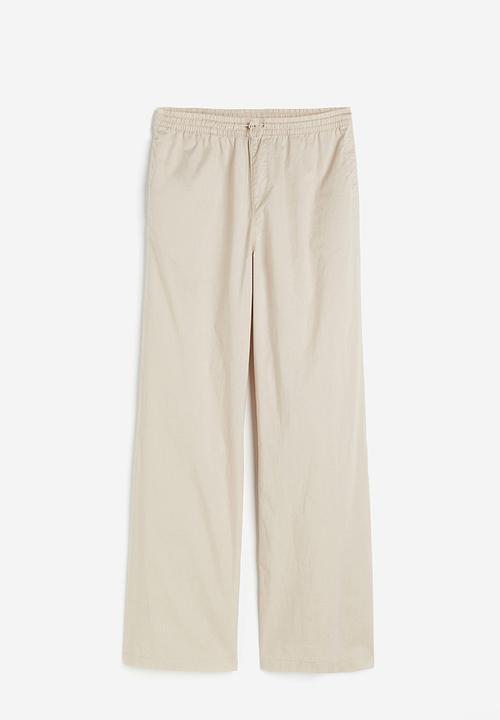 H&M - Poplin pull-on trousers - beige